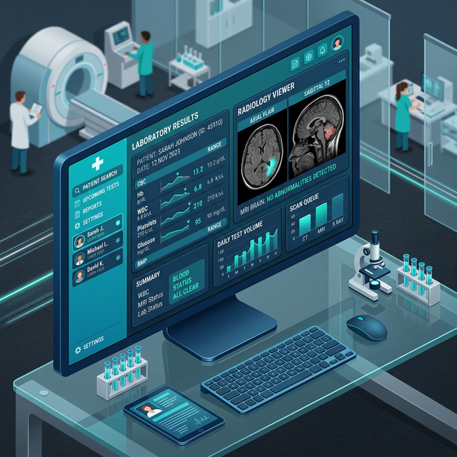 Laboratory Management Software Dashboard