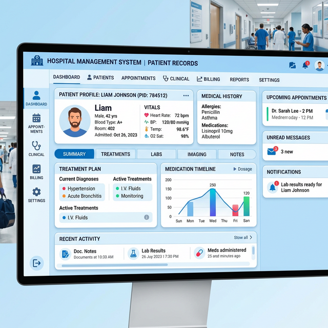 Patient Management Dashboard Illustration